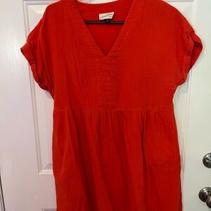 Orange Universal Threads Empire Waist Dress